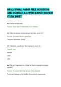 NR 327 FINAL PAPER FULL QUESTIONS&NewLine;AND CORRECT ANSWERS EXPERT REVIEW&NewLine;STUDY SHEET&NewLine;