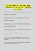 LGS 200 Exam UPDATED Study Guide &NewLine;ACTUAL QUESTIONS AND CORRECT &NewLine;ANSWERS