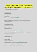 LGS 200 Final Exam UPDATED ACTUAL &NewLine;QUESTIONS AND CORRECT ANSWERS