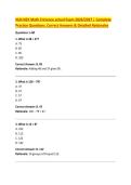 NLN NEX Math Entrance actual Exam 2026&sol;2027 &vert; Complete &NewLine;Practice Questions&comma; Correct Answers & Detailed Rationales 