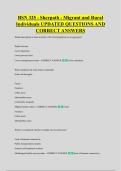BSN 325 - Sherpath - Migrant and Rural &NewLine;Individuals UPDATED QUESTIONS AND &NewLine;CORRECT ANSWERS