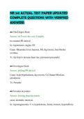 NR 341 ACTUAL TEST PAPER UPDATED&NewLine;COMPLETE QUESTIONS WITH VERIFIED&NewLine;ANSWERS&NewLine;