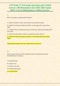 CPN Exam V3 Test bank &vert; Questions and Verified &NewLine;Answers with Rationales&vert; Latest 2025&sol; 2026 Update&NewLine;&vert;100&percnt; Correct Elaborations &lpar;verified Answers&rpar;