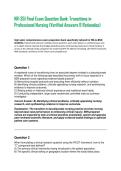 NR-351 Final Exam Question Bank Transitions in Professional Nursing &lpar;Verified Answers & Rationales&rpar;