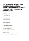 NR 342&sol;NR342 FUNDAMENTALS&NewLine;MASTERY EXAM &vert; ACTUAL&NewLine;QUESTIONS AND ANSWERS LATEST&NewLine;UPDATED 2026 &vert; GRADED A&plus; &vert;&NewLine;CHAMBERLAIN