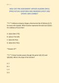 WGU C957 PRE-ASSESSMENT&colon; APPLIED ALGEBRA &lpar;FXO1&rpar; &NewLine;&lpar;PFXO&rpar; ACTUAL QUESTIONS AND ANSWERS&vert;LATEST 2026 &NewLine;UPDATE 100&percnt; CORRECT