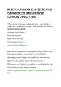 NR 395 COURSEWORK 2026 CERTIFICATION&NewLine;EVALUATION TEST PAPER QUESTIONS&NewLine;SOLUTIONS GRADED A PLUS&NewLine;