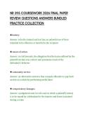 NR 395 COURSEWORK 2026 FINAL PAPER&NewLine;REVIEW QUESTIONS ANSWERS BUNDLED&NewLine;PRACTICE COLLECTION&NewLine;