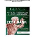 Test Bank For Physical Examination and Health Assessment&comma; 9th Edition by Carolyn Jarvis&comma; Ann L&period; Eckhardt 