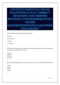 LPI LINUX ESSENTIALS 010-160&NewLine;EXAM WITH ACTUAL CORRECT&NewLine;QUESTIONS AND VERIFIED&NewLine;DETAILED ANSWERS&vert;FREQUENTLY&NewLine;TESTED&NewLine;QUESTIONS&vert;NEWEST&vert;GUARANTEED&NewLine;PASS 2026&sol;2027