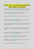 MGSC 395 Exam UPDATED QUESTIONS &NewLine;AND CORRECT ANSWERS