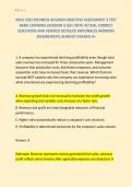WGU C201 BUSINESS ACUMEN OBJECTIVE ASSESSMENT 2 TEST &NewLine;BANK CONTAINS &lpar;VERSION A &B &rpar; WITH ACTUAL CORRECT &NewLine;QUESTIONS AND VERIFIED DETAILED RATIONALES ANSWERS &NewLine;2026&lpar;NEWEST&rpar; ALREADY GRADED A&plus;