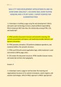 WGU C777 WEB DEVELOPMENT APPLICATIONS PA AND OA &NewLine;EXAM BANK 2026&sol;2027 &vert; ACCURATE REAL EXAM TESTING &NewLine;VERSIONS AND A STUDY GUIDE &vert; EXPERT VERIFIED FOR &NewLine;GUARANTEED PASS