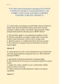 WGU D023 School Financial Leadership EXAM WITH &NewLine;COMPLETE 250 REAL EXAM QUESTIONS AND &NewLine;CORRECT DETAILED ANSWERS &lpar;VERIFIED &NewLine;ANSWERS&rpar; ALREADY GRADED A&plus; 
