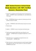 AEST Animal Science Actual Exam &NewLine;Study Questions with 100&percnt; Verified &NewLine;Answers &vert; Guarantee Pass&excl; 