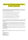 Advanced Pathophysiology Exam 1 Practice Questions Answered