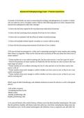 Advanced Pathophysiology Exam 1 Practice Questions