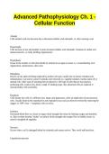 Advanced Pathophysiology Ch&period; 1 - Cellular Function
