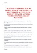 Python Input Examples WGU D335 OA INTRODUCTION TO PYTHON RESOURCES ACTUAL EXAM 2026 COMPLETE ...
