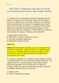 WGU D352 - Employment and Labor Law Exam &NewLine;Actual Questions and Answers with complete solutions 