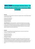 WGU D659 OA Complete OA Study Guide &plus; 100 Practice Questions & Rationales &vert; September 2026 &vert; A&plus; GRADED