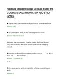 PORTAGE MICROBIOLOGY MODULE 1 BIOD 171&NewLine;COMPLETE EXAM PREPARATION AND STUDY&NewLine;NOTES
