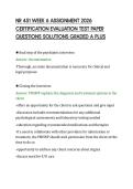 NR 451 WEEK 6 ASSIGNMENT 2026&NewLine;CERTIFICATION EVALUATION TEST PAPER&NewLine;QUESTIONS SOLUTIONS GRADED A PLUS