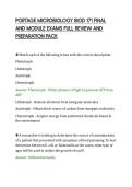 PORTAGE MICROBIOLOGY BIOD 171 FINAL&NewLine;AND MODULE EXAMS FULL REVIEW AND&NewLine;PREPARATION PACK