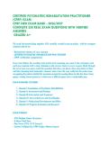 CERTIFIED PSYCHIATRIC REHABILITATION PRACTITIONER &lpar;CPRP&rpar; EXAM &vert; &NewLine;CPRP NEW EXAM BANK - 2026&sol;2027 &vert;&NewLine;COMPLETE 250 REAL EXAM QUESTIONS WITH VERIFIED ANSWERS&NewLine; GRADED A&plus; &NewLine;