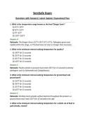 ServSafe Exam Questions with Answers&vert; Latest Update&vert; Guaranteed Pass