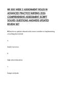 NR 500 WEEK 2 ASSIGNMENT ROLES IN&NewLine;ADVANCED PRACTICE NURSING 2026&NewLine;COMPREHENSIVE ASSESSMENT SCRIPT&NewLine;SOLVED QUESTIONS ANSWERS UPDATED&NewLine;REVIEW SET