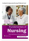 TEST BANK FOR Fundamentals of Nursing&colon; The Art and Science of Person-Centered Care 11th edition by CAROL R&period; TAYLOR ISBN&colon;978-1975243678 NEW COMPLETE GUIDE WITH RATIONALES 100&percnt; VERIFIED A&plus; GRADE ASSURED&excl;&excl;&excl;&excl;NEW LATEST UPDATE&excl;&excl;&excl;&excl;&excl;&excl;&NewLine;
