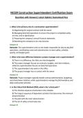 NCCER Construction Superintendent Certification Exam&NewLine;Questions with Answers&vert; Latest Update&vert; Guaranteed Pass
