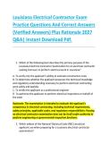 Louisiana Electrical Contractor Exam &NewLine;Practice Questions And Correct Answers &NewLine;&lpar;Verified Answers&rpar; Plus Rationale 2027 &NewLine;Q&A&vert; Instant Download Pdf&period;