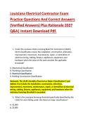 Louisiana Electrical Contractor Exam &NewLine;Practice Questions And Correct Answers &NewLine;&lpar;Verified Answers&rpar; Plus Rationale 2027 &NewLine;Q&A&vert; Instant Download Pdf&period;
