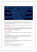 D220 WGU STUDY QUESTIONS WITH&NewLine;ACTUAL CORRECT QUESTIONS AND&NewLine;VERIFIED DETAILED&NewLine;ANSWERS&vert;FREQUENTLY TESTED&NewLine;QUESTIONS AND&NewLine;SOLUTIONS&vert;NEWEST&vert;GUARANTEED&NewLine;PASS 2026&sol;20