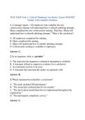 WGU D265 Task 1&colon; Critical Thinking Case Study &vert; Latest 2026&sol;2027 &NewLine;Update with complete solutions&period; 