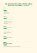 NUR 415 FINAL STUDY GUIDE UPDATED ACTUAL&NewLine;QUESTIONS AND CORRECT ANSWERS
