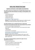 APEA POST PREDICTOR EXAM Questions and Answers&vert; Latest Update&vert; Guaranteed Pass