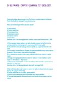 CA VEE FINANCE - CHAPTER 1 EXAM&period;FINAL TEST 20262027&period;&NewLine;&NewLine;&NewLine;