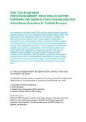 CGSC F100 EXAM BANK &colon;&NewLine;FORCE MANAGEMENT &lpar;CGSC&rpar; FINAL EXAM PREP &vert;&NewLine;COMMAND AND GENERAL STAFF COLLEGE 2026&sol;2027 &vert;&NewLine;Actual Exam Questions &  Verified Answers&NewLine;