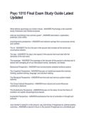 Psyc 1010 Final Exam Study Guide Latest Updated