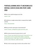 PORTAGE LEARNING BIOD 171 MICROBIOLOGY&NewLine;MODULE 3 MOCK EXAM AND STUDY GUIDE&NewLine;2026
