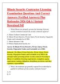 Illinois Security Contractor Licensing &NewLine;Examination Questions And Correct &NewLine;Answers &lpar;Verified Answers&rpar; Plus &NewLine;Rationales 2026 Q&A &vert; Instant &NewLine;Download Pdf 