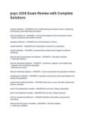 psyc-1010 Exam Review with Complete Solutions