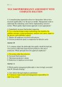WGU D469 PERFORMANCE ASSESSMENT WITH &NewLine;COMPLETE SOLUTION 