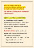 WGU C960 DISCRETE MATH II&colon; 100 &NewLine;COMPREHENSIVE EXAM QUESTIONS WITH &NewLine;COMPLETE SOLUTIONS FOR ALL TOPICS 