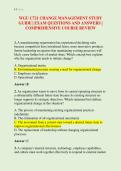 WGU C721 CHANGE MANAGEMENT STUDY &NewLine;GUIDE &vert; EXAM QUESTIONS AND ANSWERS &vert; &NewLine;COMPREHENSIVE COURSE REVIEW 
