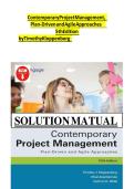 Solutions Manual for Contemporary Project Management&comma; Plan-Driven and Agile Approaches&comma; 5th Edition by Kloppenborg &lpar;Ch 1 &ndash; 15&rpar; Download as Pdf&NewLine;