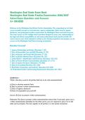 Washington Real Estate Exam Bank &vert;&NewLine;Washington Real Estate Practice Examination 2026&sol;2027 &vert;&NewLine;Actual Exam Questions and Answers &NewLine;A&plus; GRADED&NewLine;